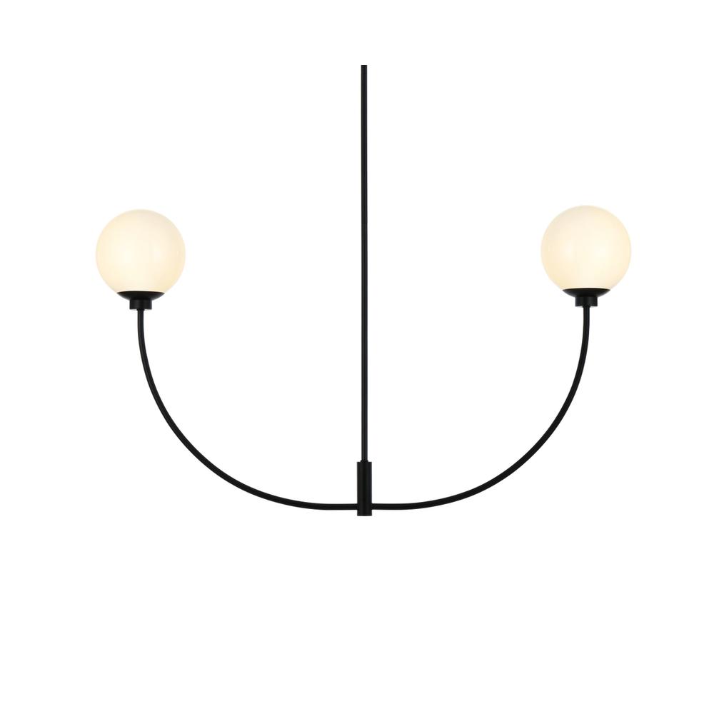 Nyomi 42 inch chandelier in Black. Picture 2