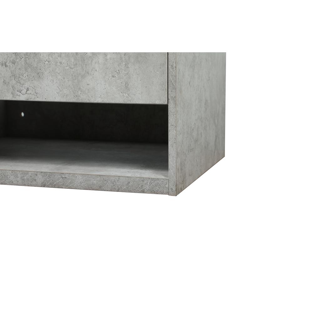 24 inch Single bathroom vanity in concrete grey. Picture 13