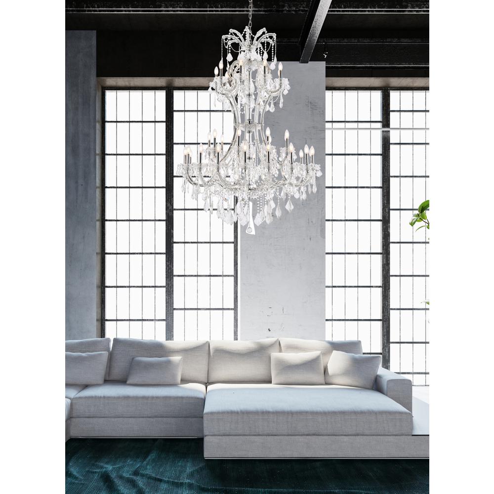Maria Theresa 36 light Chrome Chandelier Clear Royal Cut Crystal. Picture 7