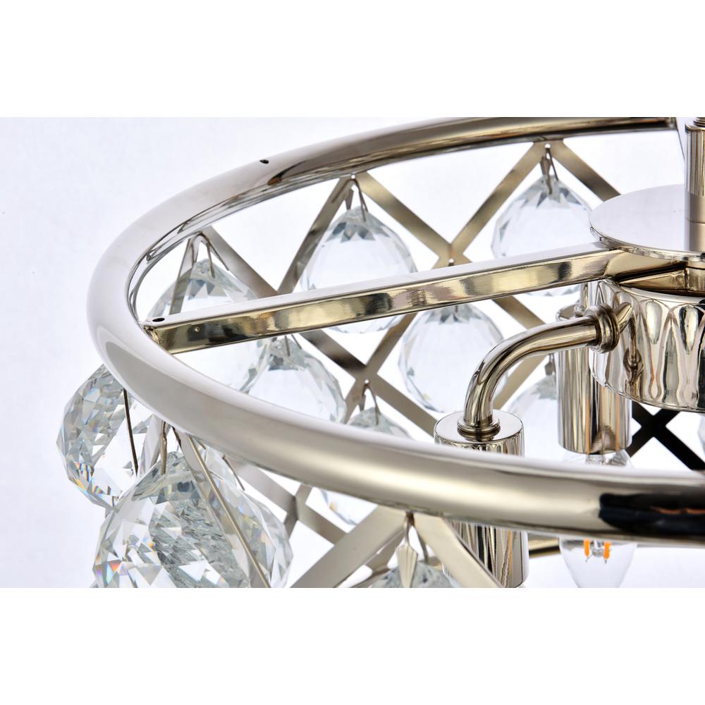 Madison 4 light polished Nickel Pendant Clear Royal Cut Crystal. Picture 4