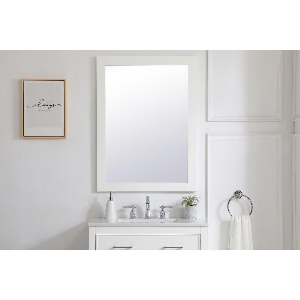 Aqua rectangle vanity mirror 27 inch in White. Picture 9