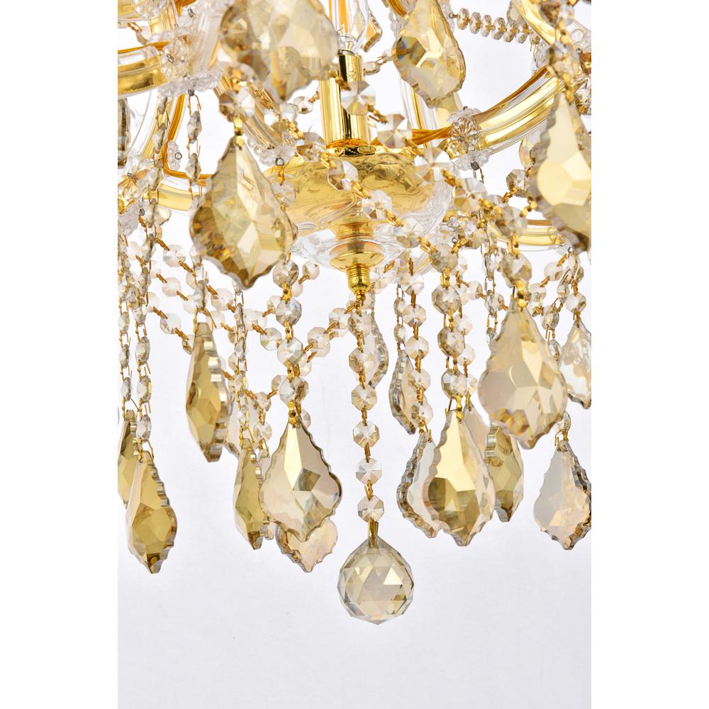 Maria Theresa 13 light Gold Chandelier Golden Teak (Smoky) Royal Cut Crystal. Picture 3