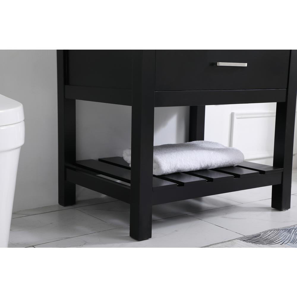 30 inch Single bathroom vanity in black. Picture 6