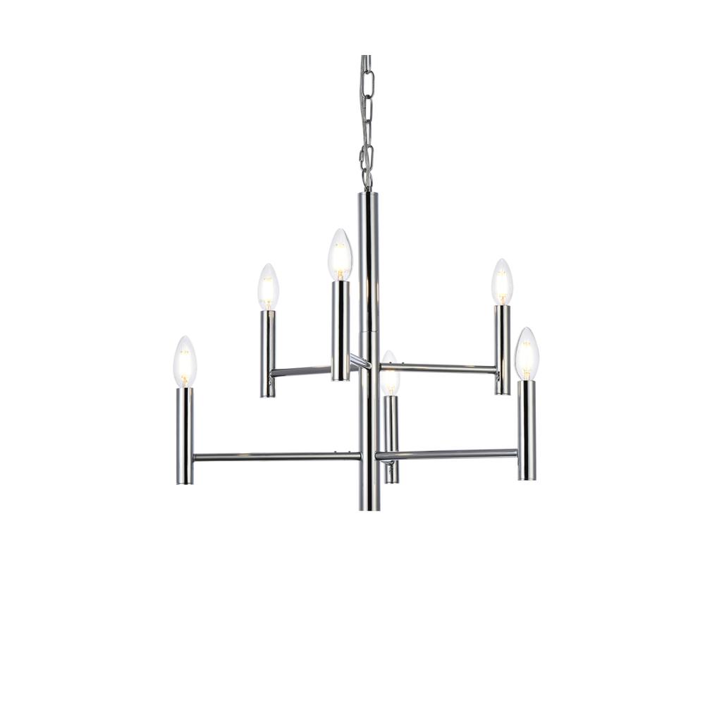 Carmella 6 lights pendant in chrome. Picture 2