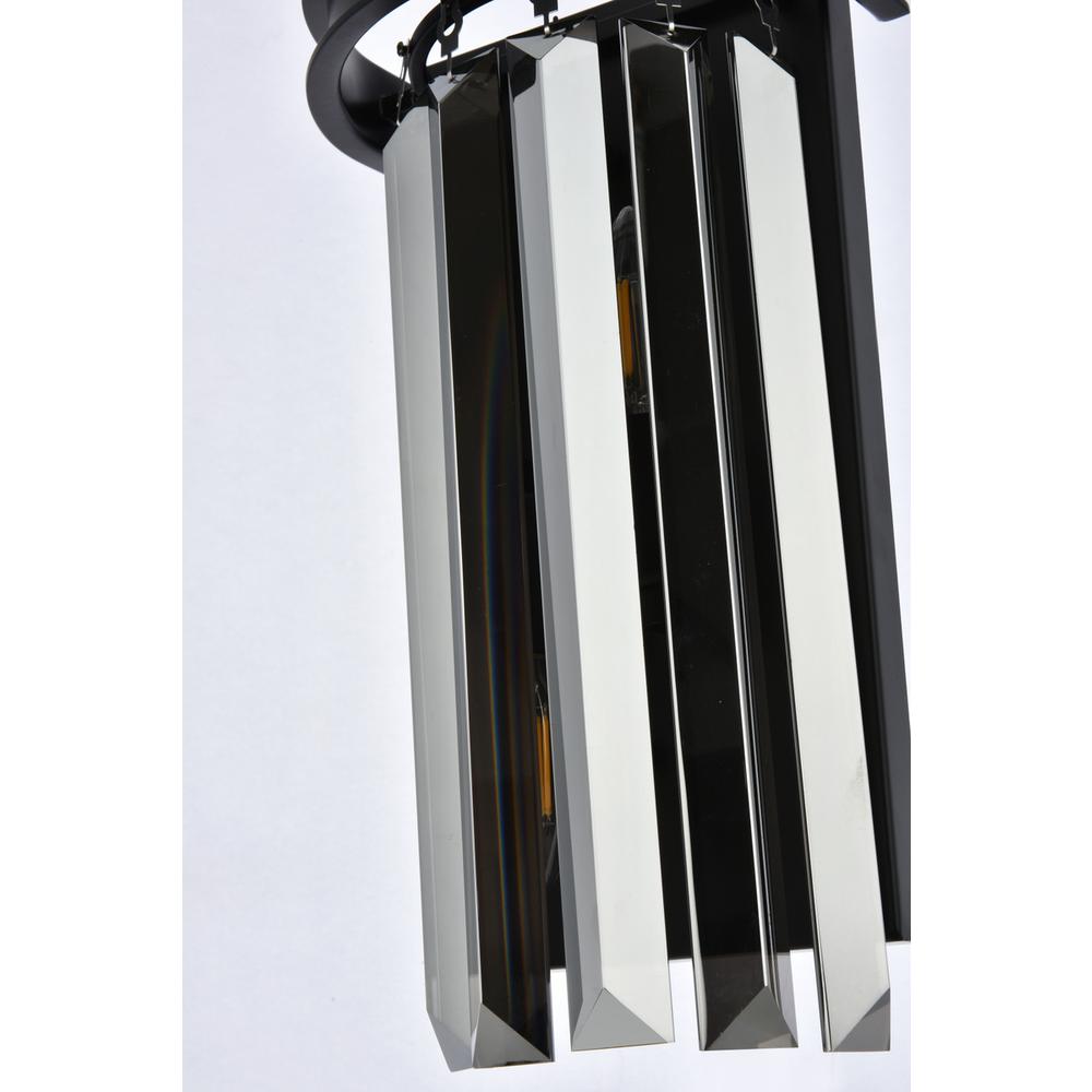Sydney 2 light Matte Black Wall Sconce Silver Shade (Grey) Royal Cut Crystal. Picture 4