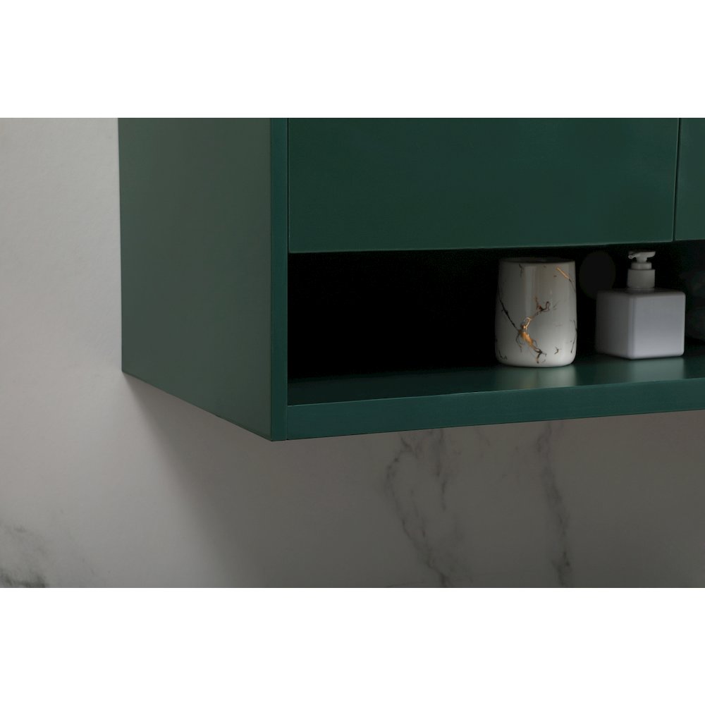 48 Inch Single Bathroom Vanity In Green With Backsplash. Picture 7