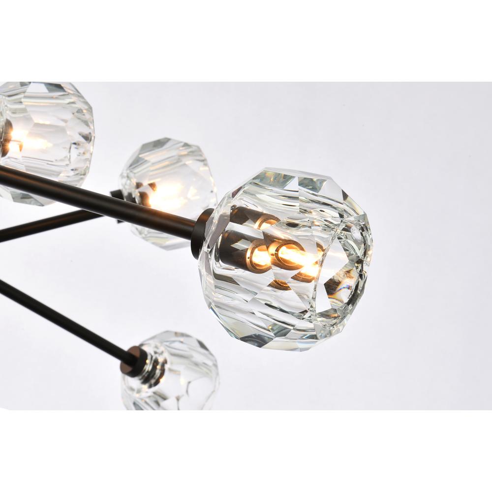 Graham 18 Light Pendant in Black. Picture 3