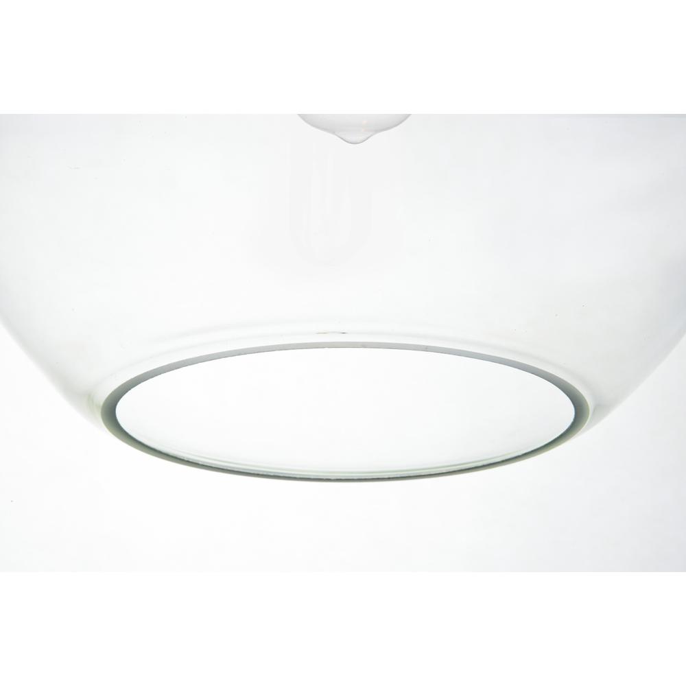 Baxter 3 Lights Chrome Pendant With Clear Glass. Picture 4