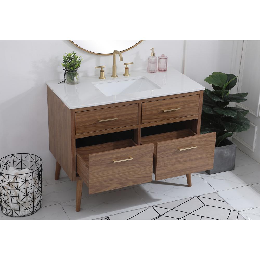 42 inch bathroom vanity in Walnut Brown. Picture 3
