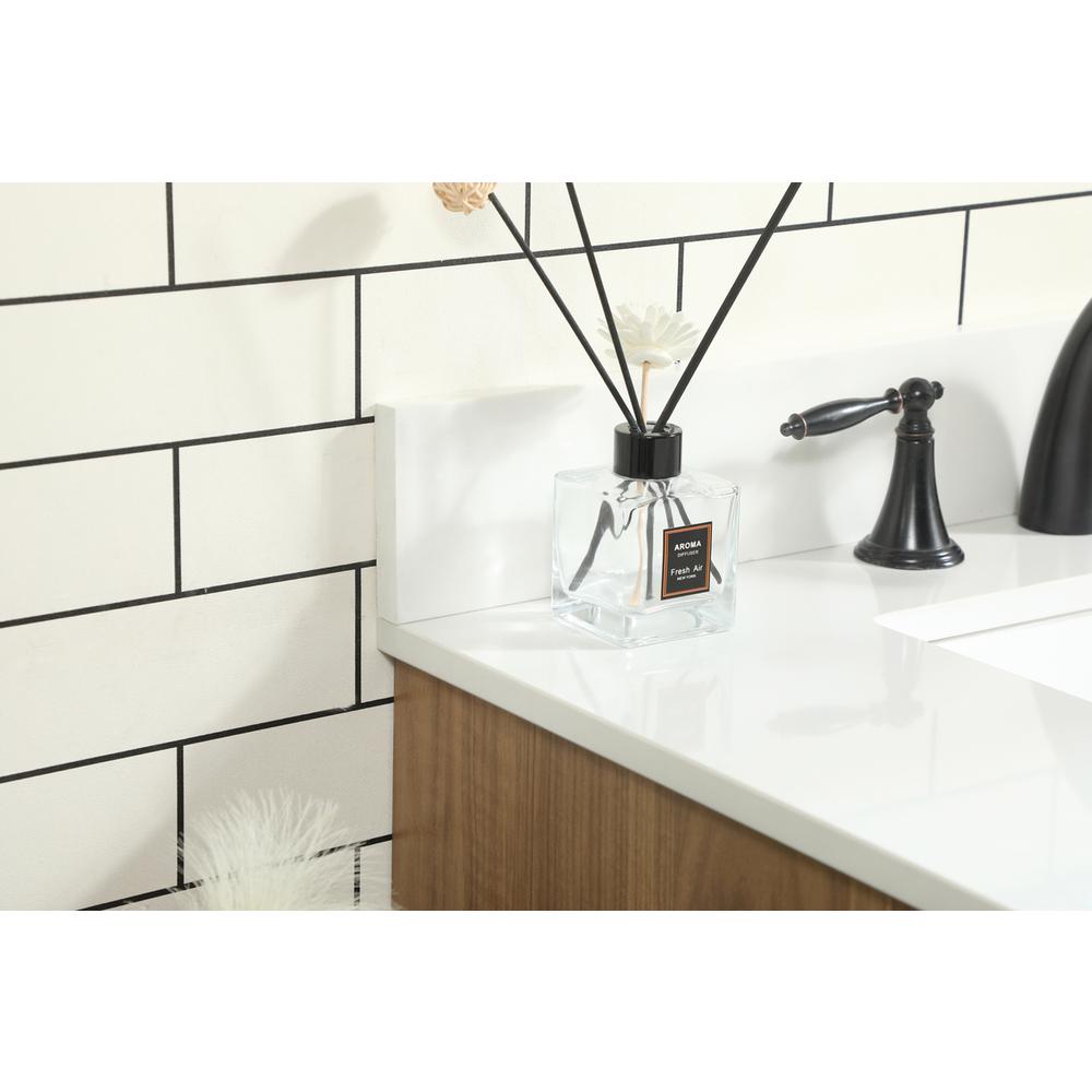 30 inch Single bathroom vanity in walnut brown with backsplash. Picture 5