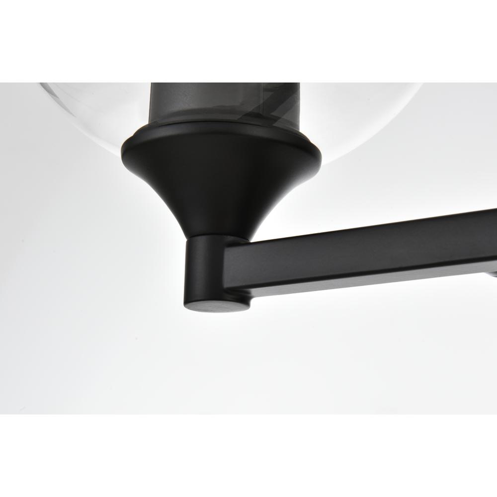 Foster 2 light Black and Clear Bath Sconce. Picture 5