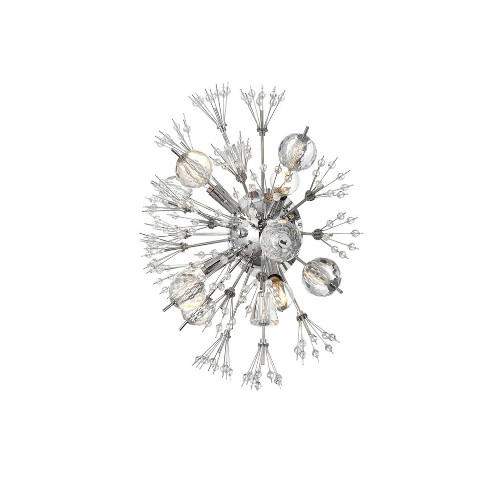 Vera 19 Inch Crystal Starburst Wall Sconce In Chrome. Picture 2
