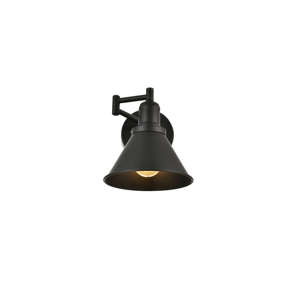 Judson 1 light Black swing arm wall sconce. Picture 1