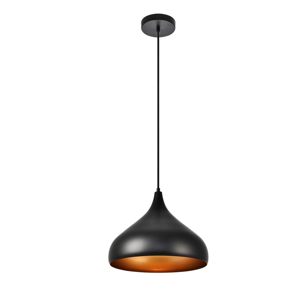 Circa Collection Pendant D12.5in H10in Lt:1 Black Finish. Picture 1