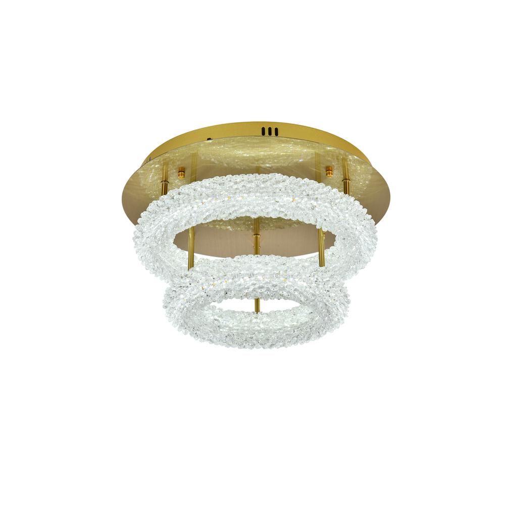 Bowen 18 inch Adjustable LED Flush Mount in Satin Gold. Picture 3