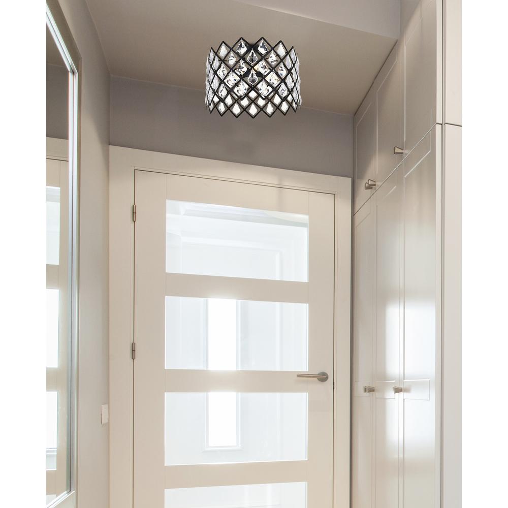 Lyla 13 inch flush mount in black. Picture 8