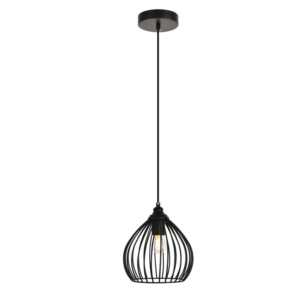 Sayer Collection Pendant D7.9 H8.9 Lt:1 Black Finish. Picture 1