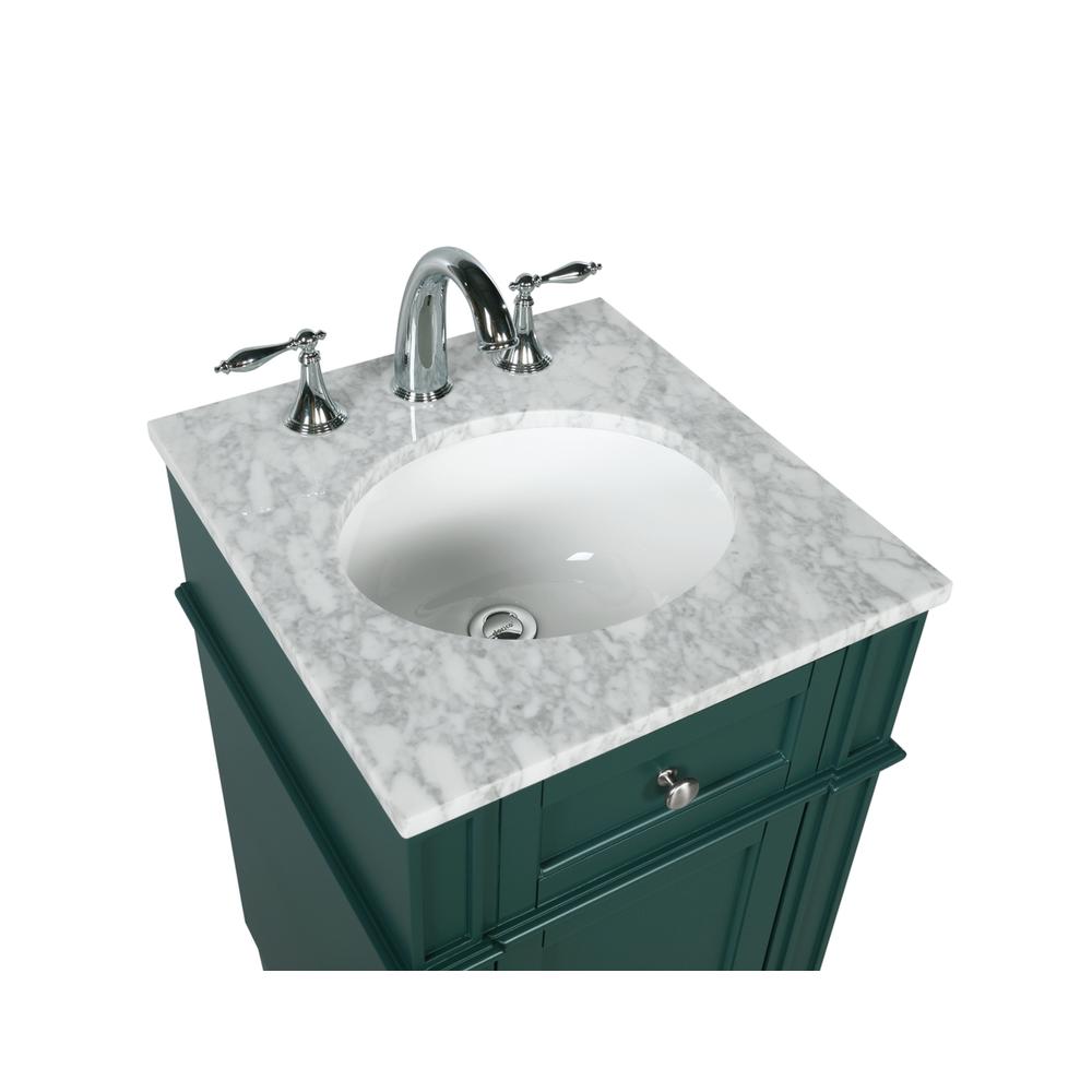 18 inch Single bathroom vanity in green. Picture 10