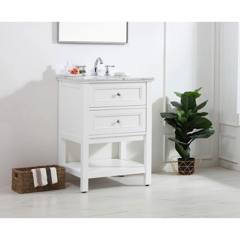 42 in. Single bathroom vanity set in White. Picture 2