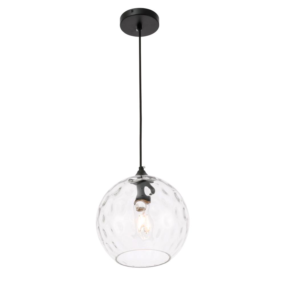 Cashel 1 light Black and Clear glass pendant. Picture 7