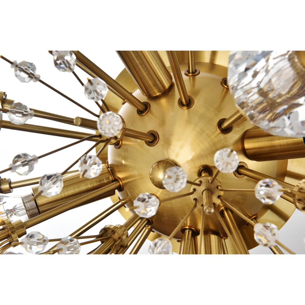 Vera 19 Inch Crystal Starburst Wall Sconce In Gold. Picture 5