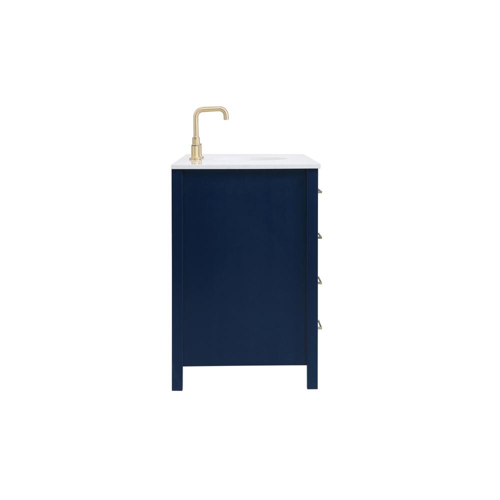 48 inch Single Bathroom Vanity in Blue. Picture 13