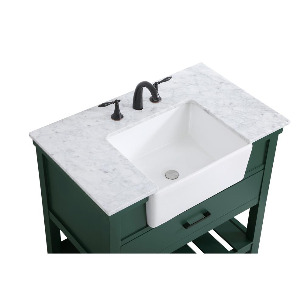 36 inch Single bathroom vanity in green. Picture 10