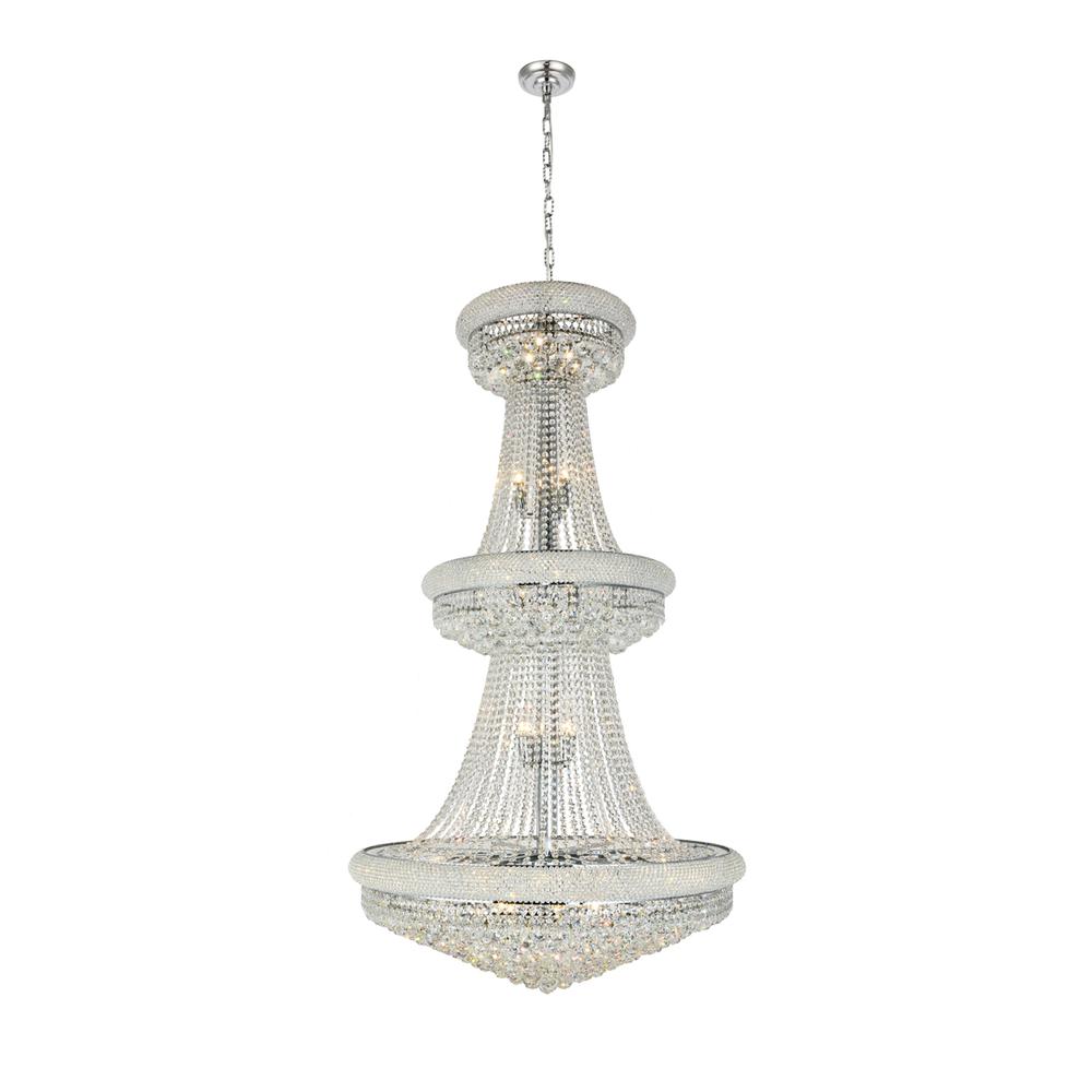 Primo 32 light Chrome Chandelier Clear Royal Cut Crystal. Picture 1