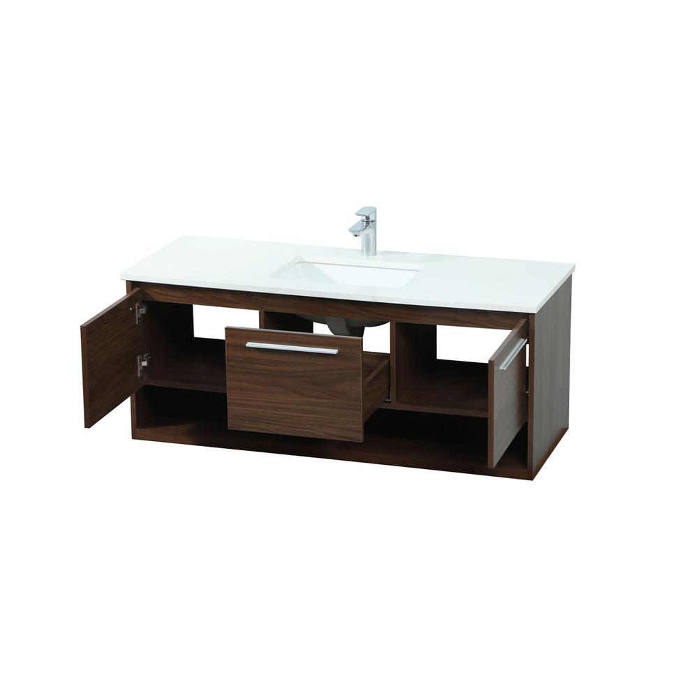48 inch Single bathroom vanity in walnut. Picture 9