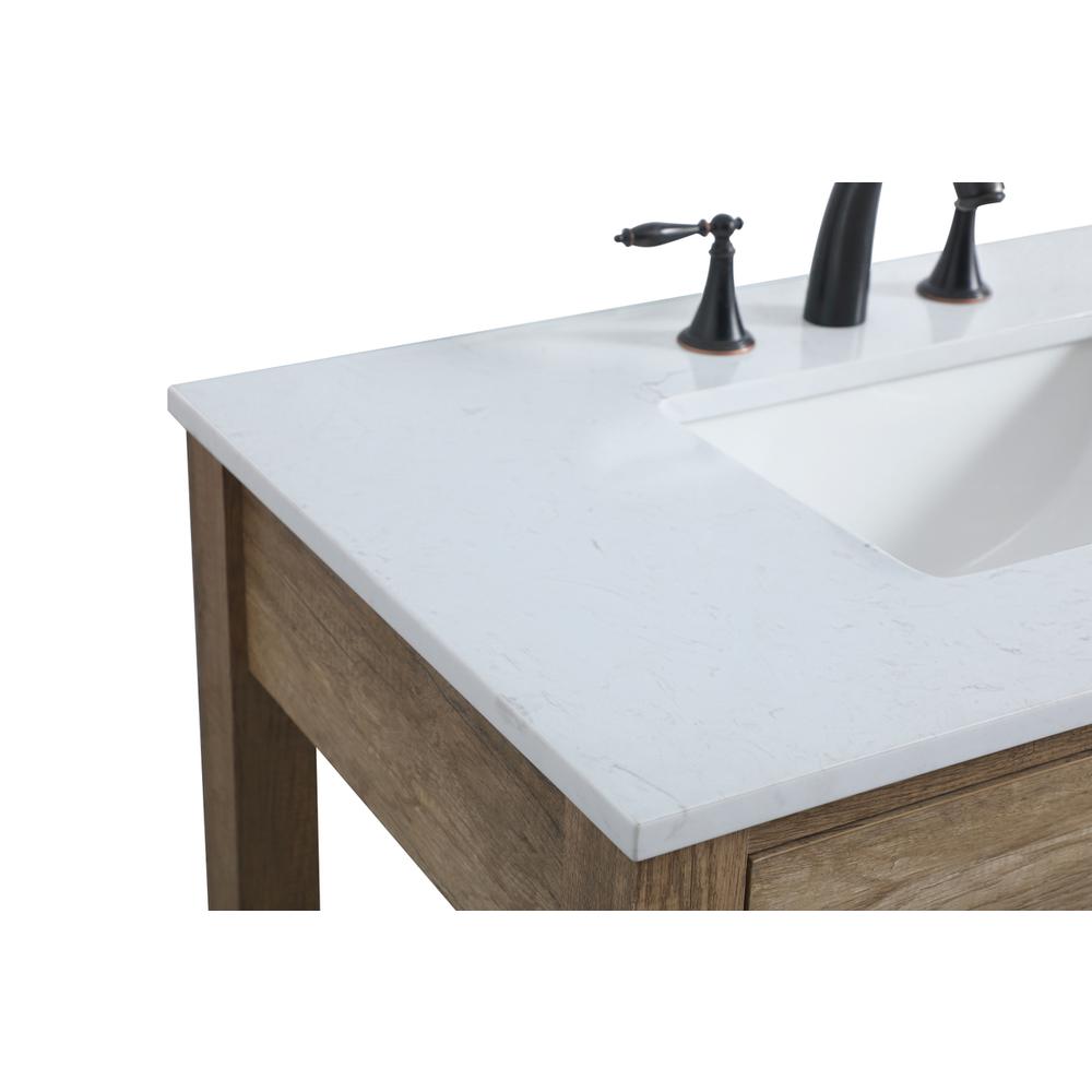 36 Inch ADA Compliant Bathroom Vanity In Natural Oak. Picture 11
