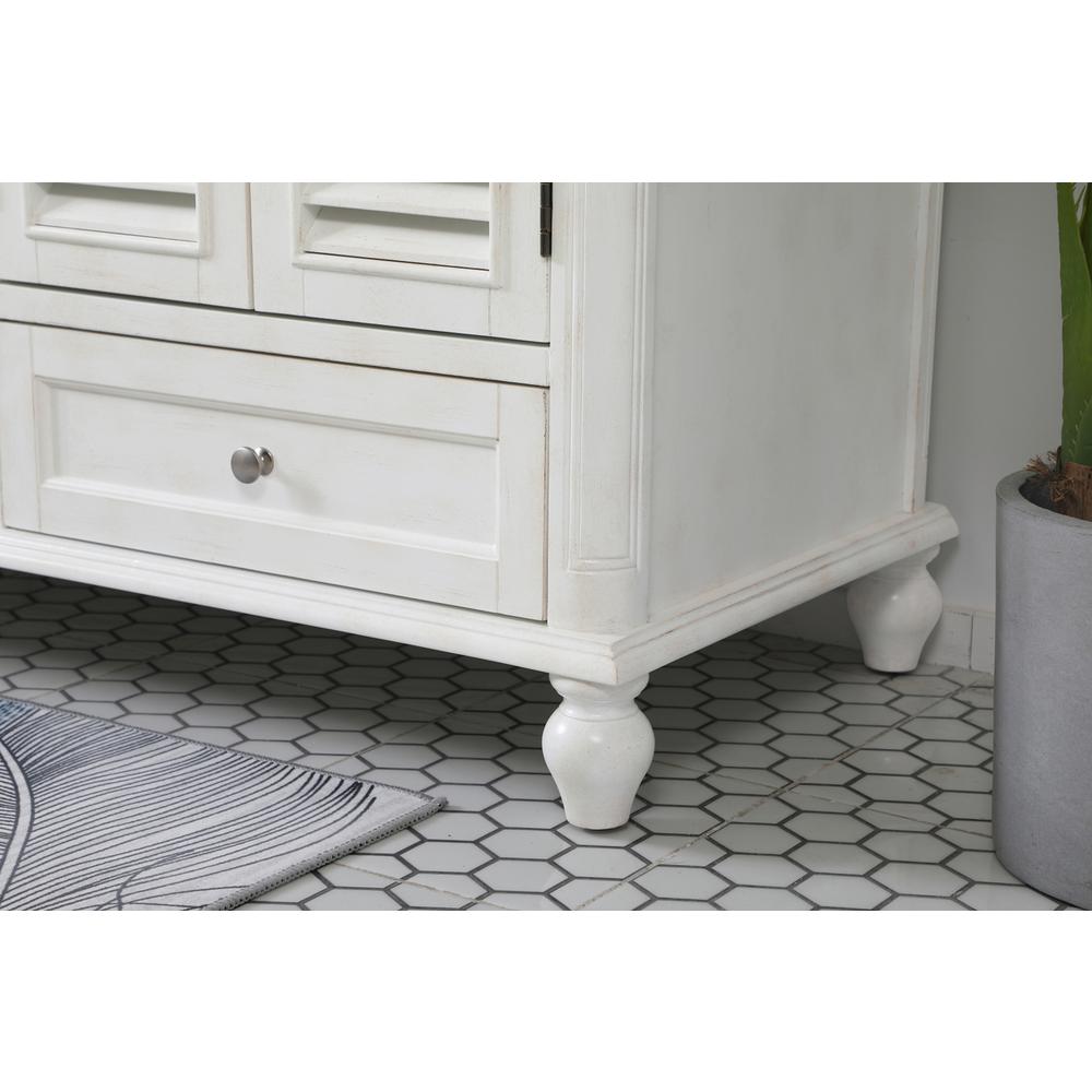 60 inch Double Bathroom Vanity in Antique White. Picture 5