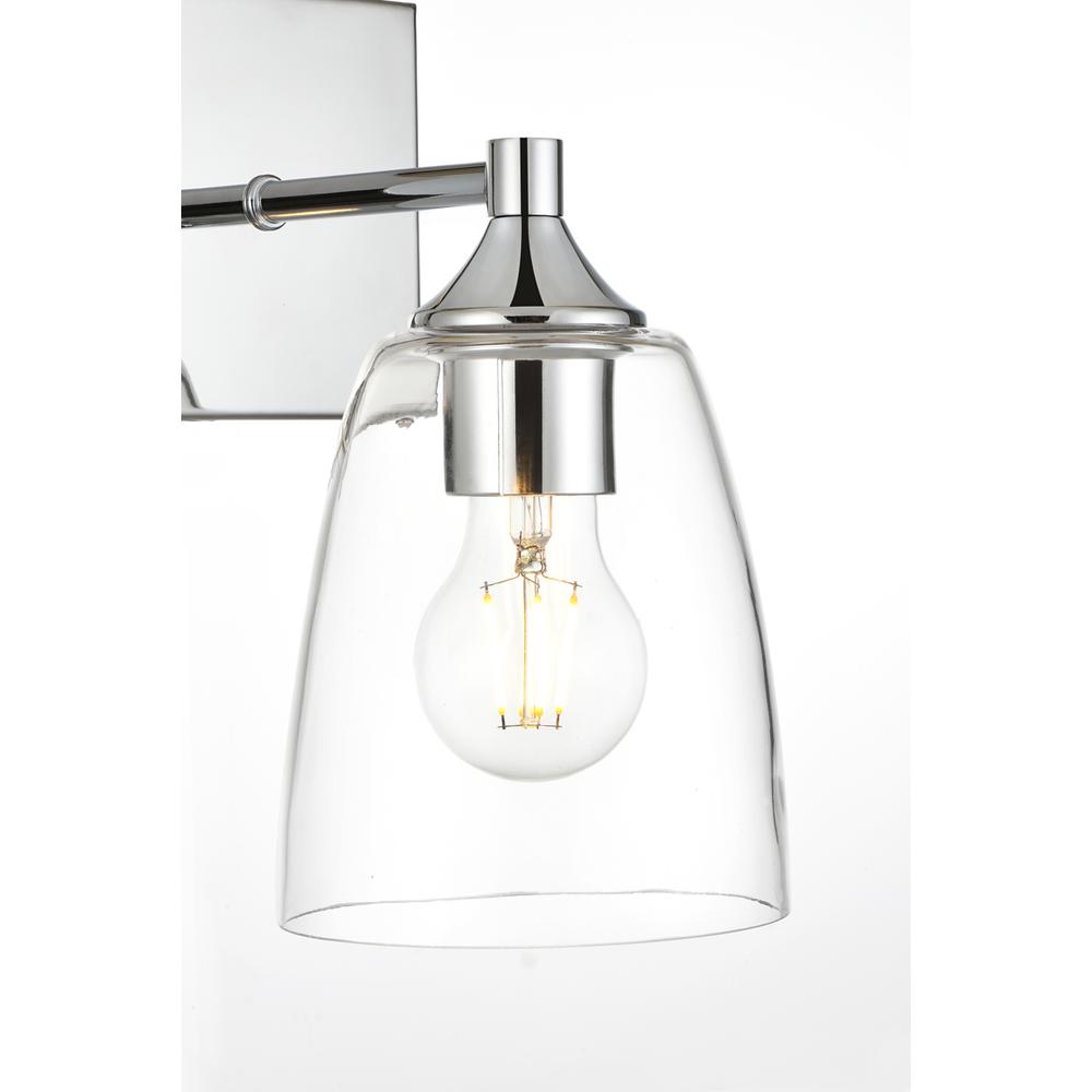 Gianni 1 light Chrome and Clear Bath Sconce. Picture 4