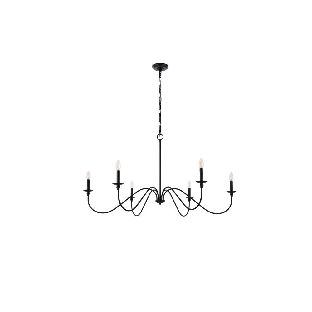 Rohan 48 inch chandelier in matte black. Picture 6