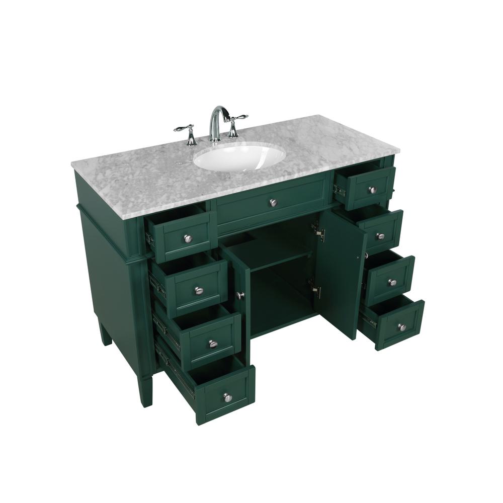 48 inch Single bathroom vanity in green. Picture 9