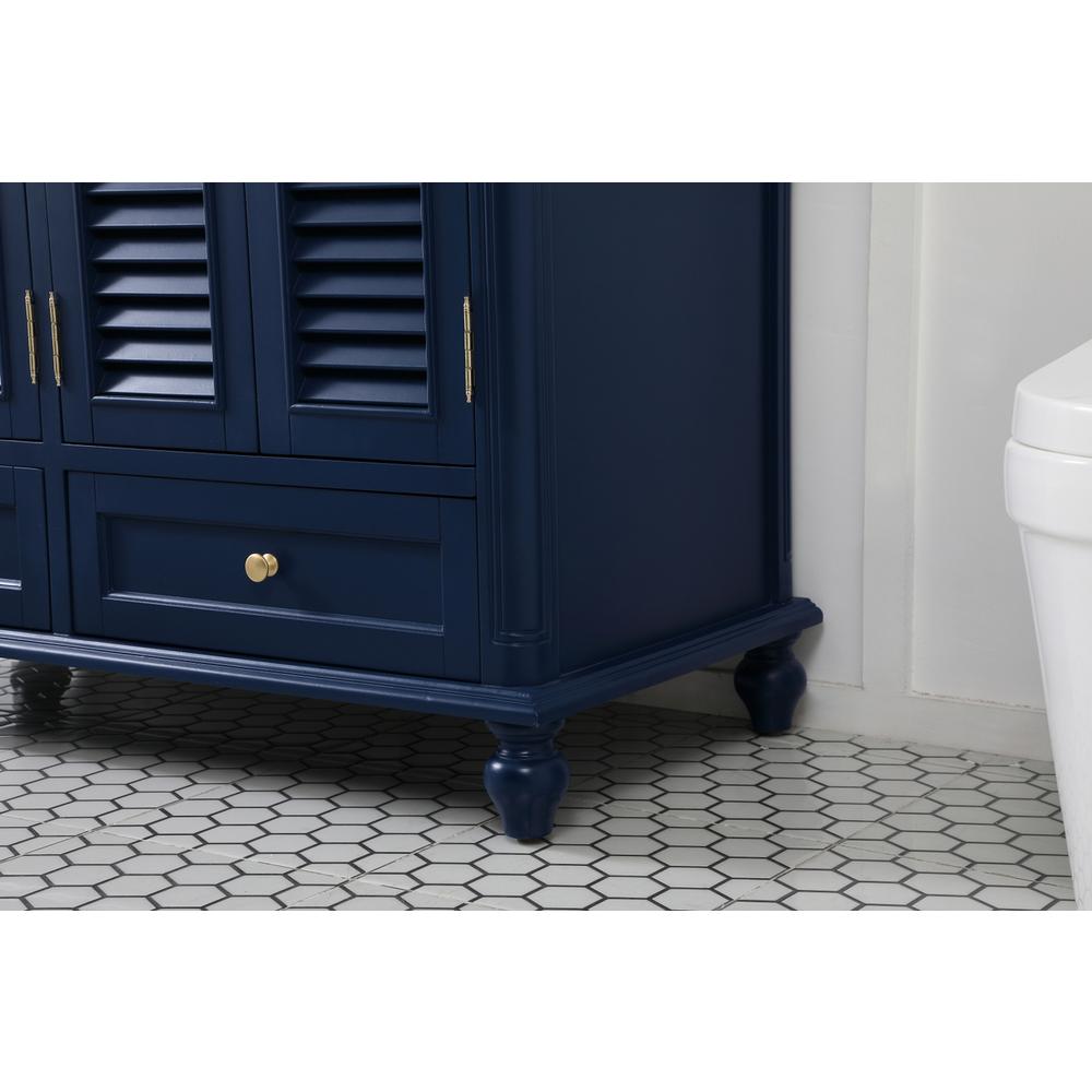 48 inch Single bathroom vanity in blue. Picture 6