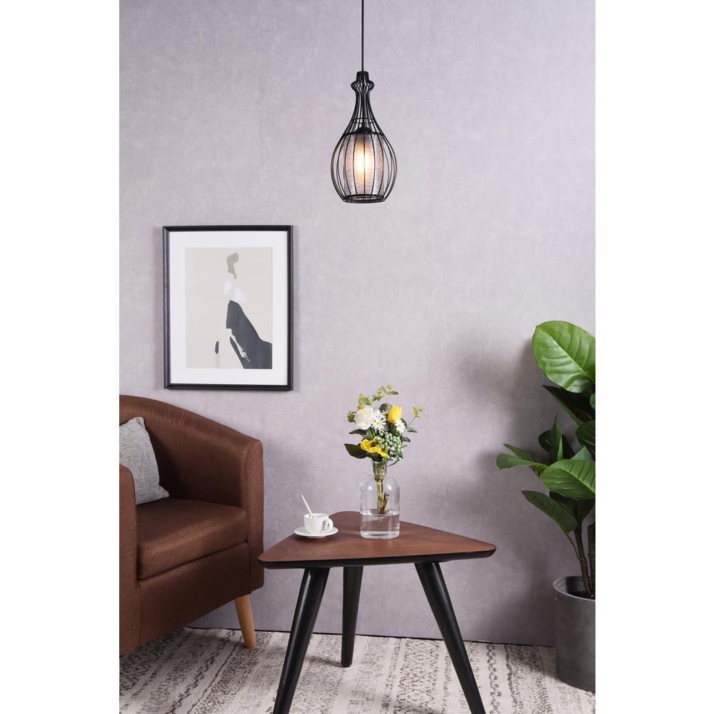 Miya 1 Light Black Pendant. Picture 8