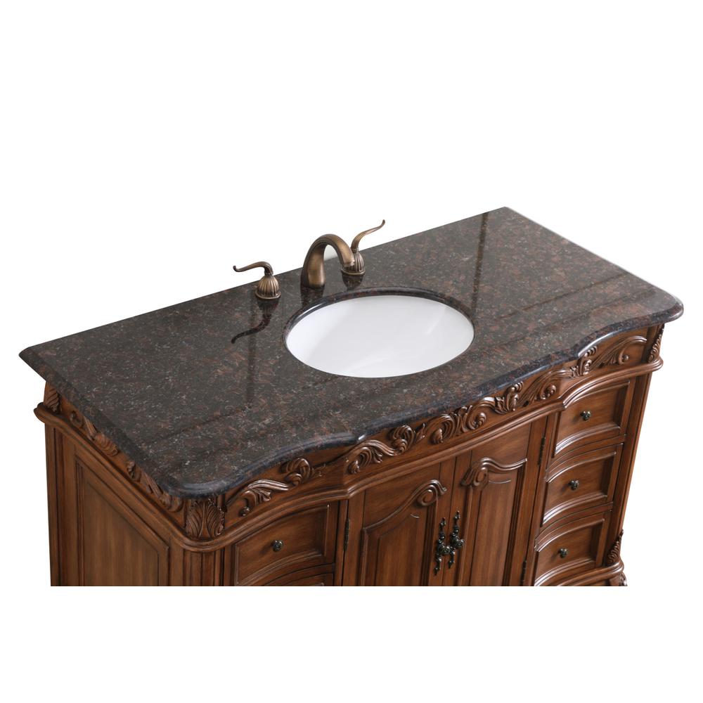48 in. Single Bathroom Vanity set in teak. Picture 11