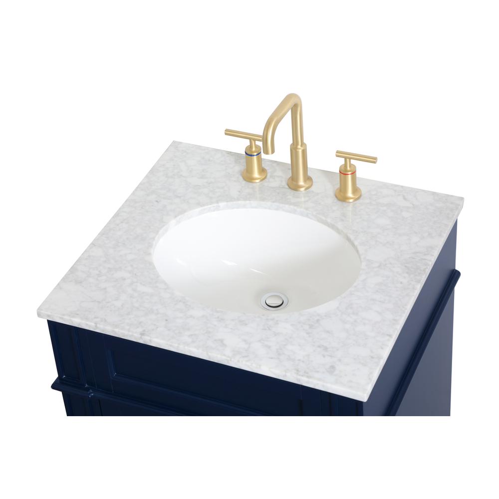 24 inch Single bathroom vanity in blue. Picture 9