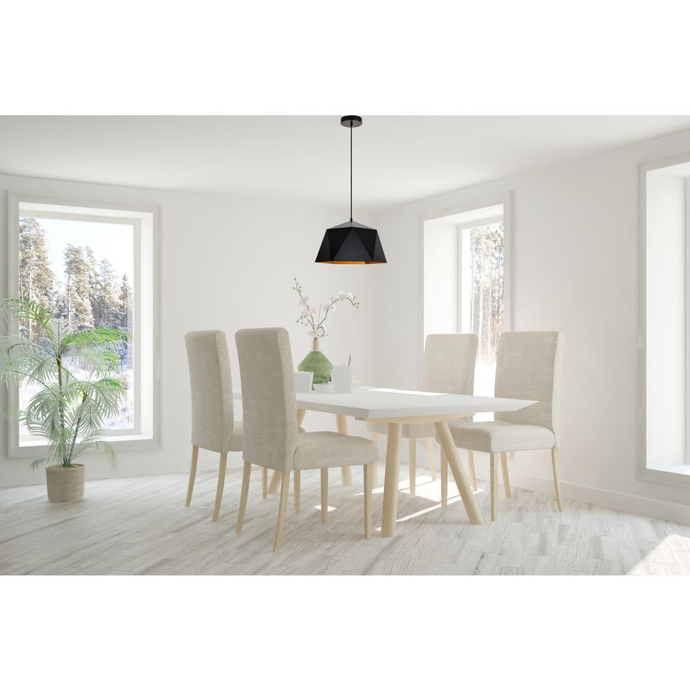 Arden Collection Pendant D15.0'' H9.6 Lt:1 Black and Gold Finish. Picture 6