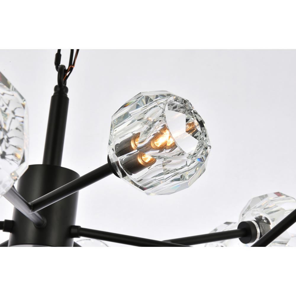 Graham 15 Light Pendant in Black. Picture 3