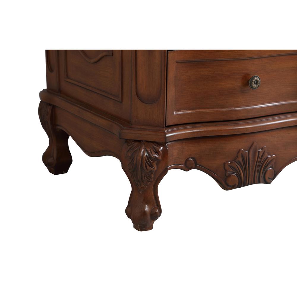 60 inch Single Bathroom vanity in Teak with ivory white engineered marble. Picture 13