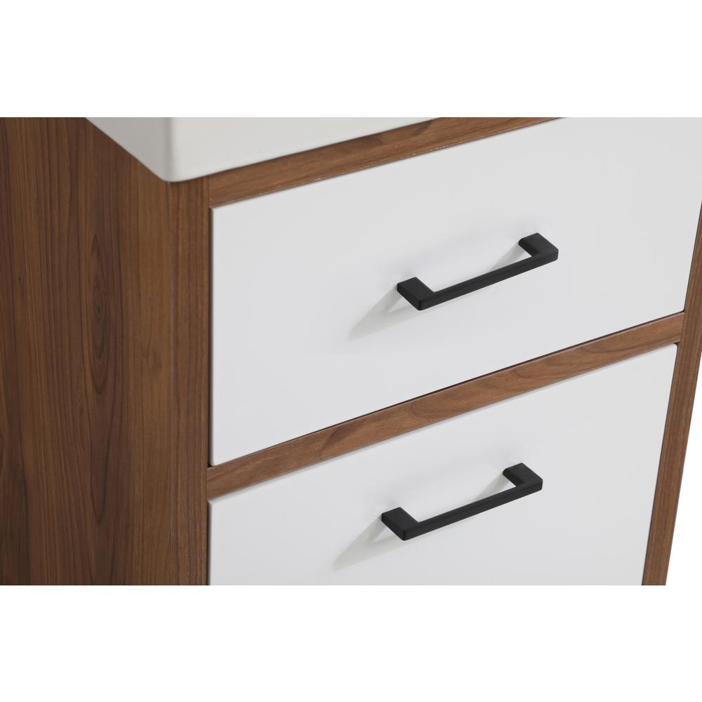 18 inch bathroom vanity in matte white. Picture 11