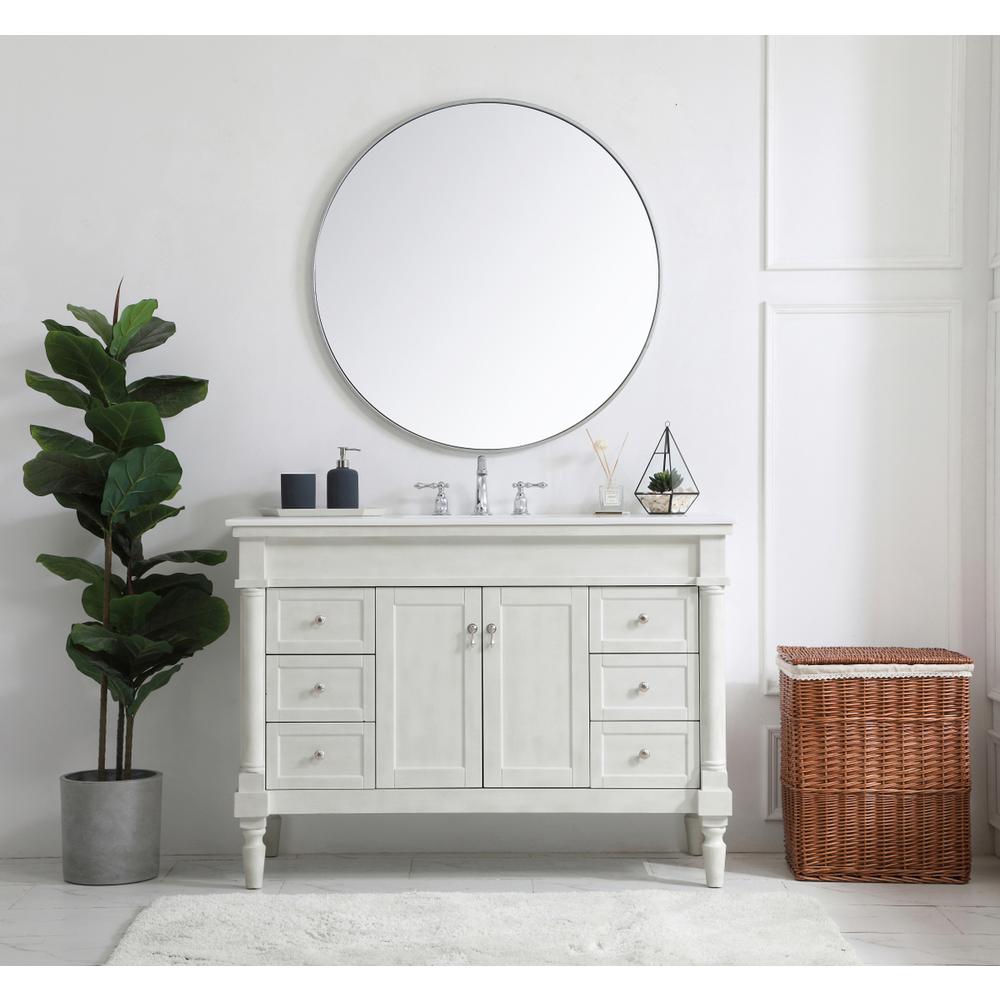 48 inch Single Bathroom vanity in Antique White. Picture 6