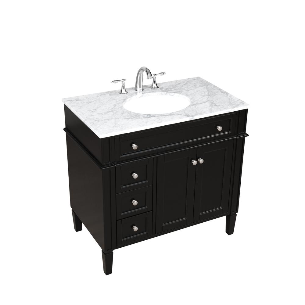 36 inch Single bathroom vanity in Black. Picture 8
