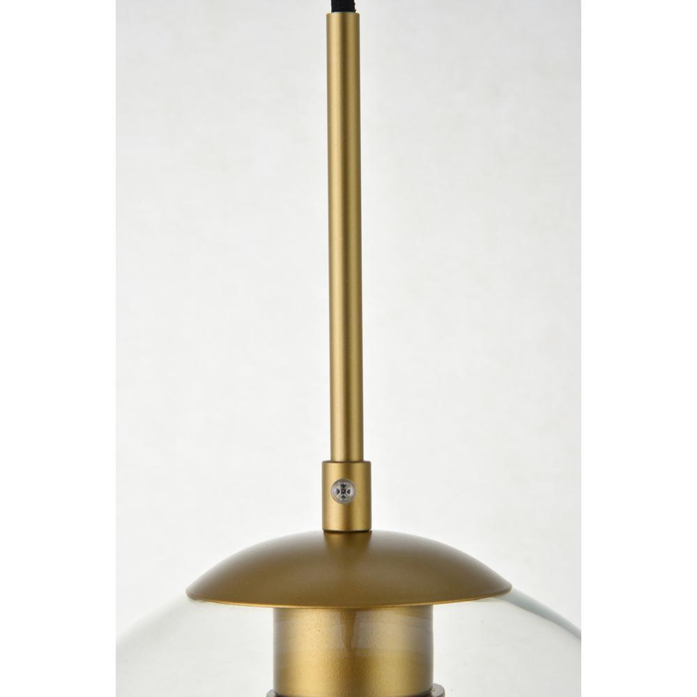 Baxter 1 Light Brass Pendant With Clear Glass. Picture 4