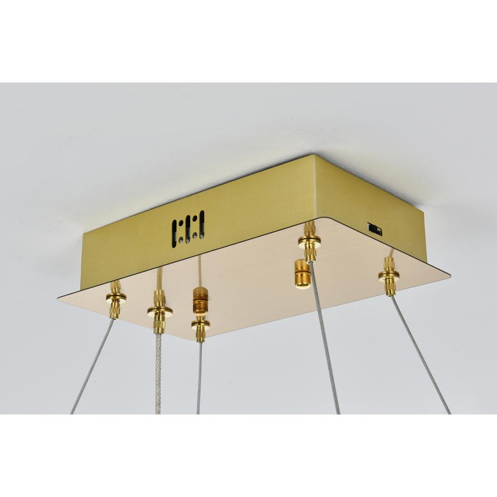 Bowen 42 inch Adjustable LED Chandelier in Satin Gold. Picture 7