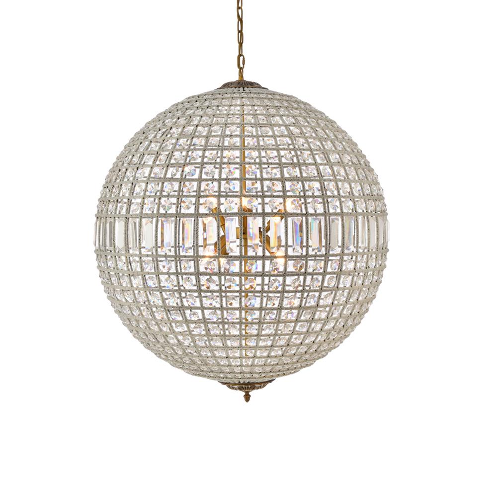 Olivia 8 light French Gold Chandelier Clear Royal Cut Crystal. Picture 2