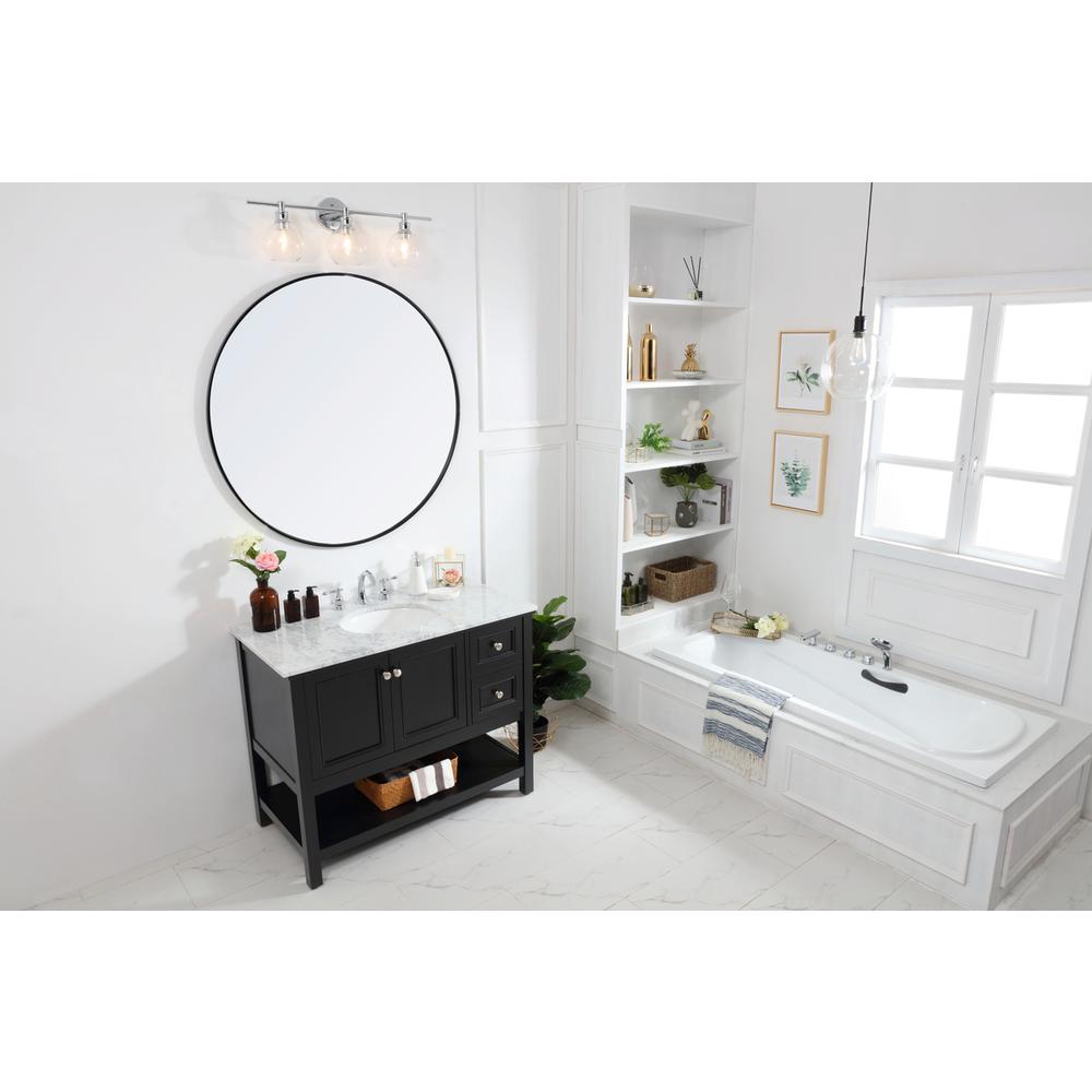 42 in. Single bathroom vanity set in Black. Picture 9