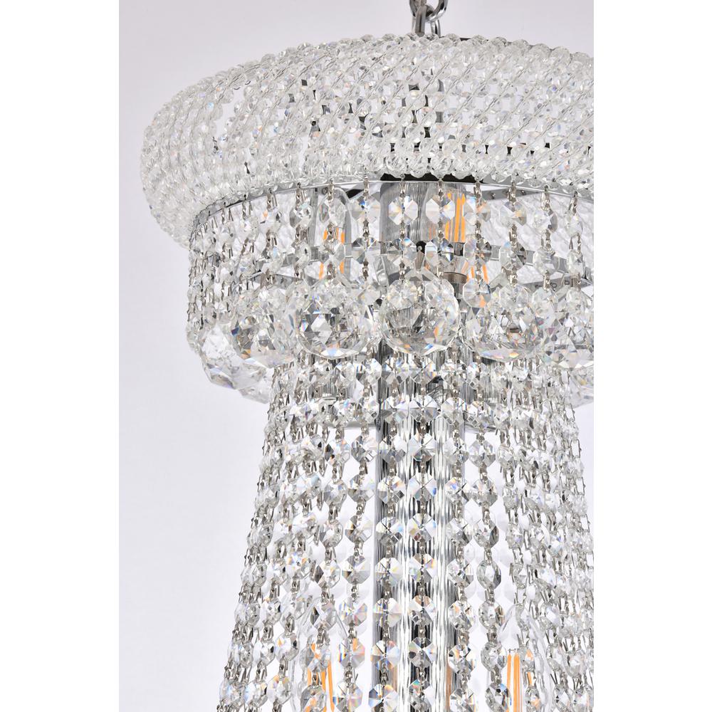 Primo 32 light Chrome Chandelier Clear Royal Cut Crystal. Picture 4