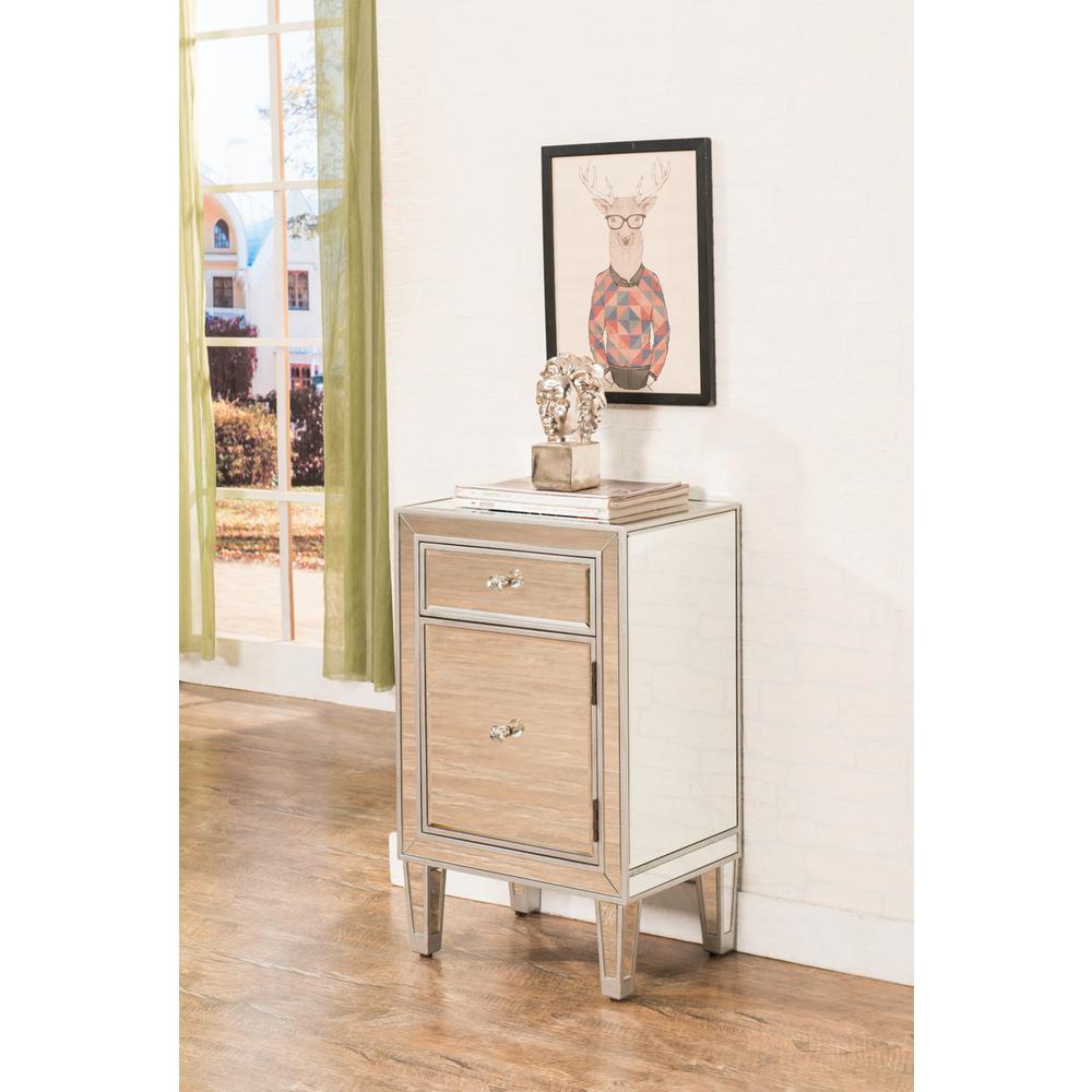 End table 1 drawer 18in. W x 13in. D x 29in. H in antique silver paint. Picture 9